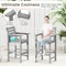 Set of 2 Patio HDPE Adirondack Bar Chairs with Wide Armrests and Inclined Backrest Perfect for Outdoor Use